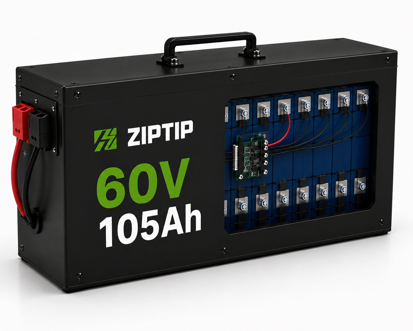Baterie LiFePO4 60V 105Ah ZIPTIP cu Celule EVE Grade A și BMS JK Active Balancer