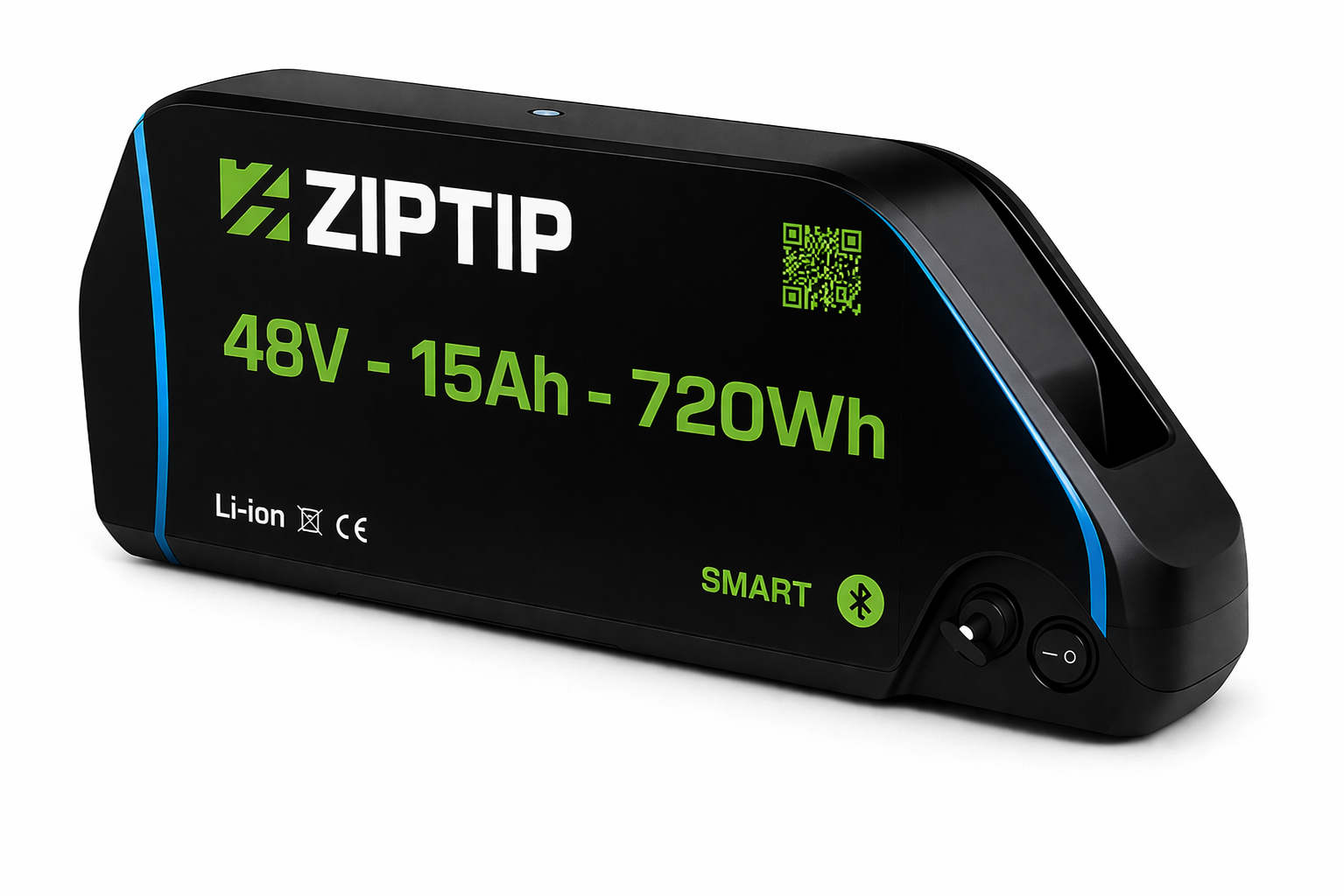 Acumulator Li-Ion 48V 15Ah pentru Bicicletă Electrică, Carcasă DP9, Smart BMS Bluetooth
