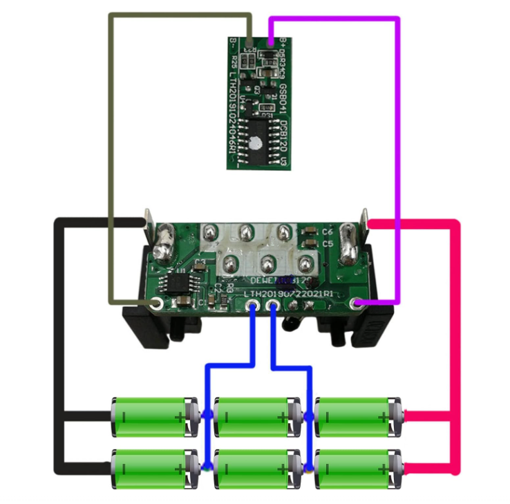 Carcasă acumulator 12V DCB120, compatibilă DeWalt, cu BMS integrat – 2