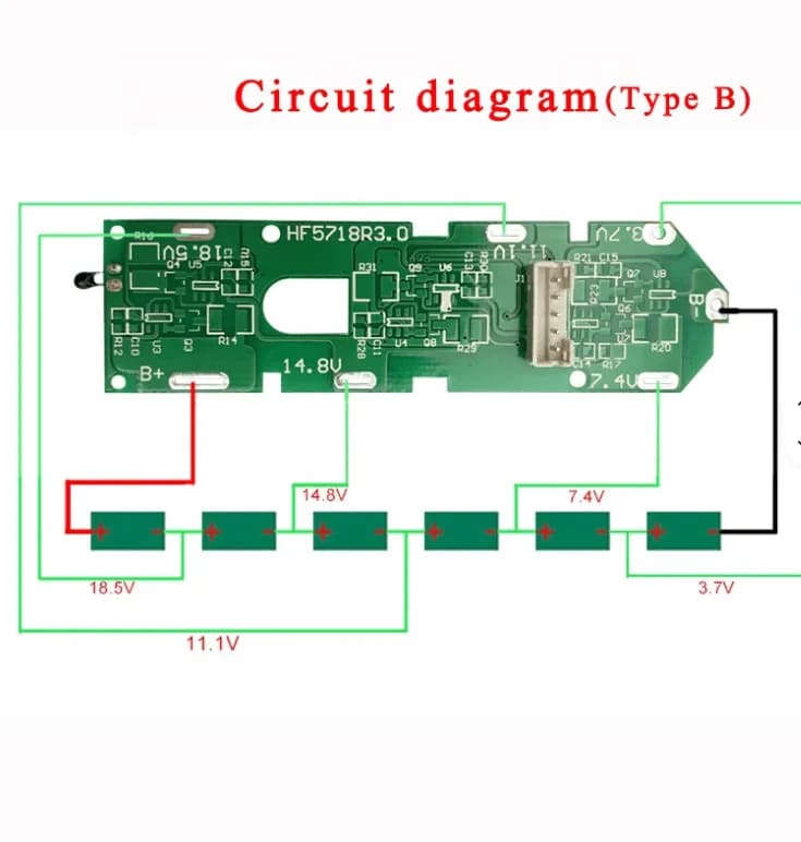 Carcasă acumulator 22,2V pentru Dyson DC31 / DC34 / DC62, compatibilă, cu BMS integrat 4