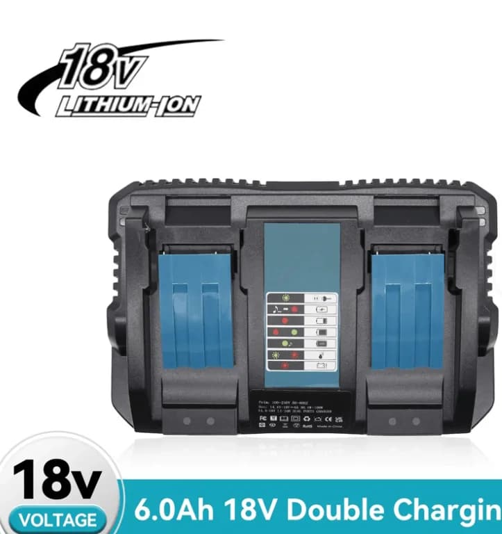 Încărcător rapid acumulatori tip Makita, 14.4V / 18V, compatibil BL1430 / BL1850 3