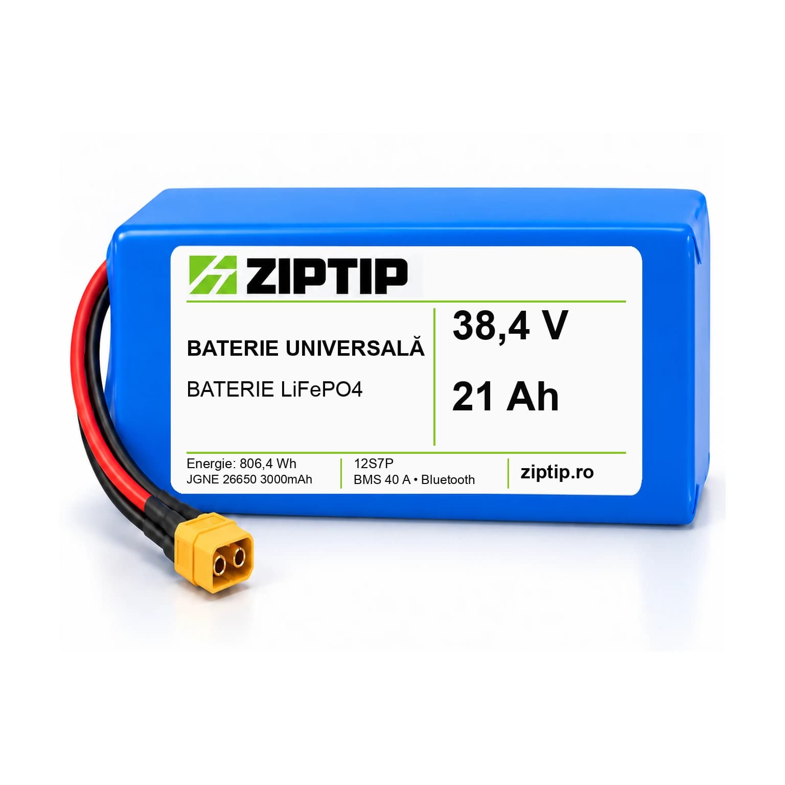 Baterie universală LiFePO4 36V, 21–46,9 Ah | ZipTip