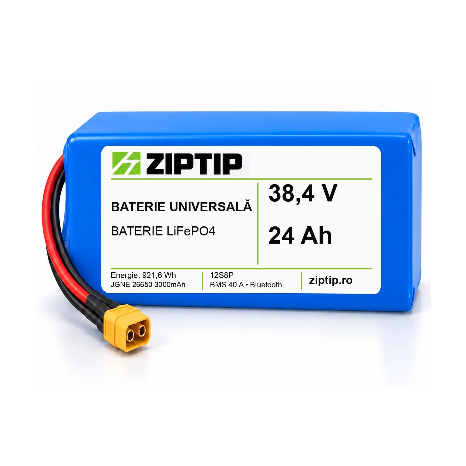 Baterie universală LiFePO4 36V, 24–53,6 Ah | ZipTip