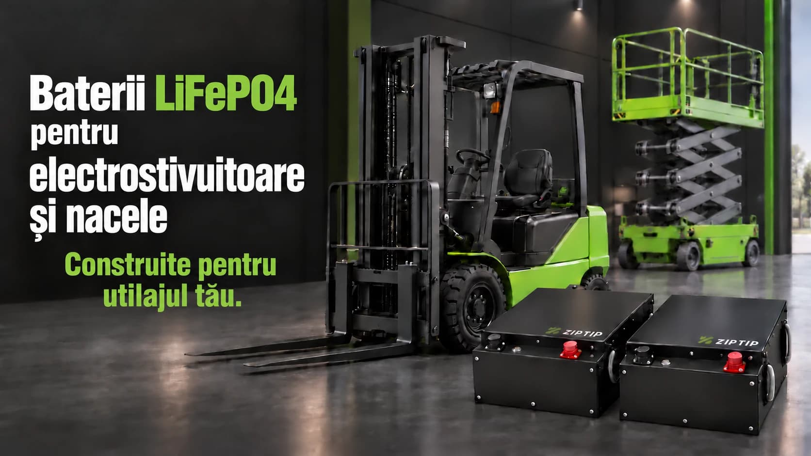 Baterii LiFePO4 pentru electrostivuitoare și nacele