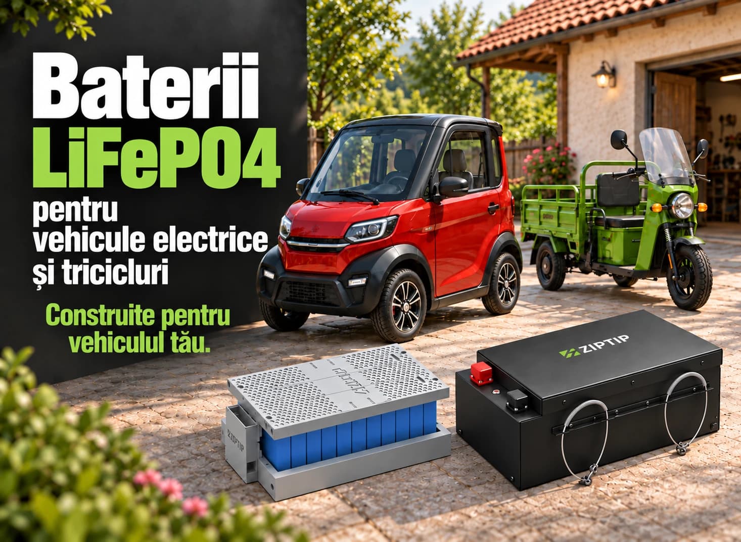 Baterii LiFePO4 pentru mașinuțe electrice și tricicluri