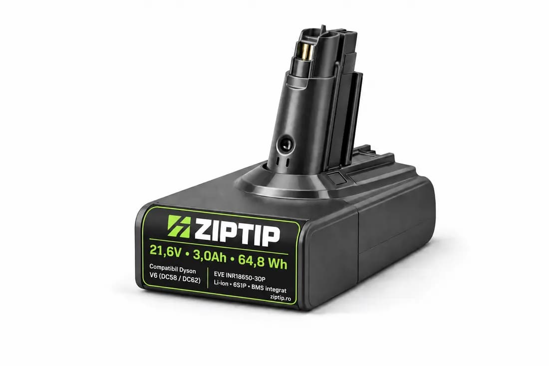 Baterie compatibil Dyson V6 21.6V DC58 / DC62 – 2,8–3Ah | ZipTip