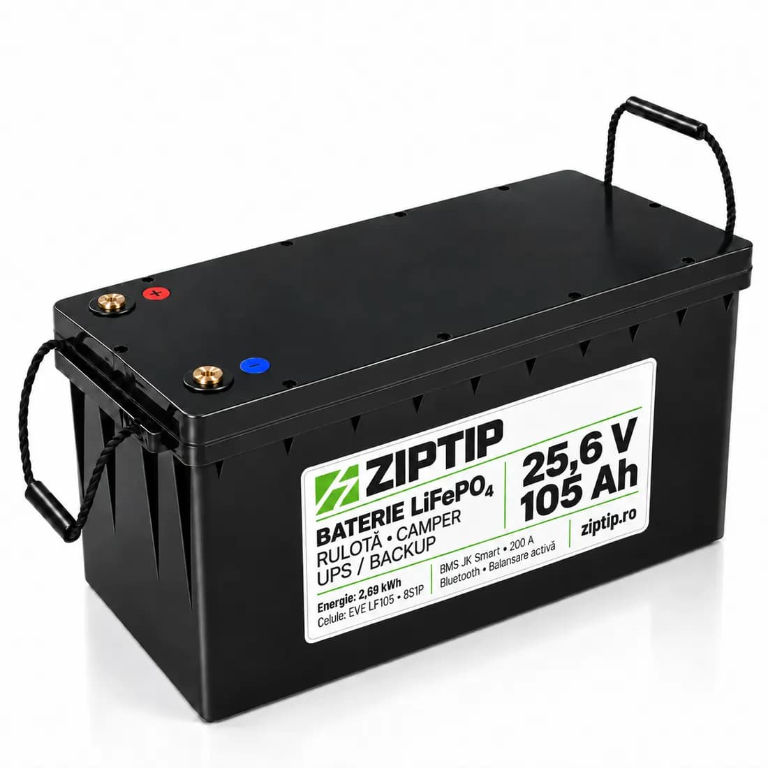 Baterie LiFePO4 24V 105Ah pentru rulotă / camper | ZipTip